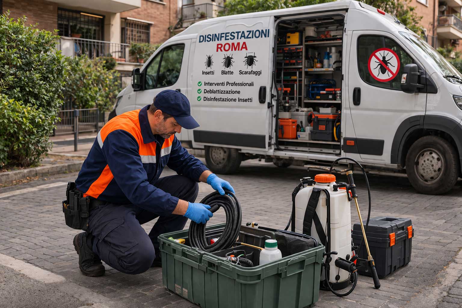Disinfestazione insetti a Roma — intervento professionale Mainar